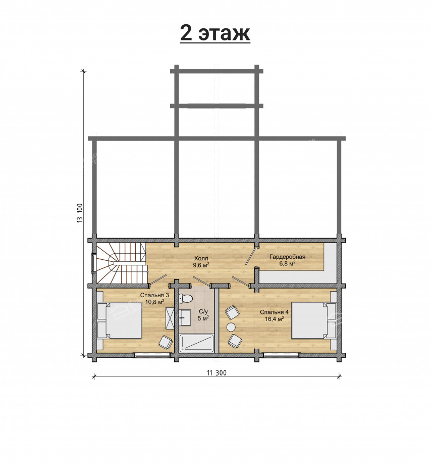 Дом из клееного бруса VZ-408